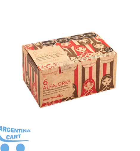Mamushka Alfajores Caja de 6 Alfajores de chocolate semiamargo 63 c argentinacart