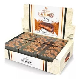 Alfajores 70% Cacao Extra Dulce De Leche La Aldea X 12 unid