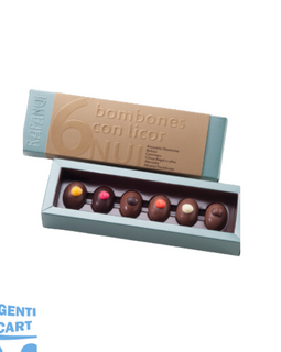 Rapanui chocolate NUI surtidos x6 - Bombones con licor
