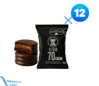 Alfajor FANTOCHE ELIXIR 70% cacao x 60gr - 12 Unid