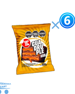Alfajor Fantoche CUADRUPLE 100 g pack x 6