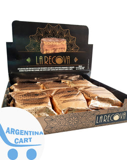 Alfajores Premiun LA RECOVA chocolate negro- Caja x 12 un