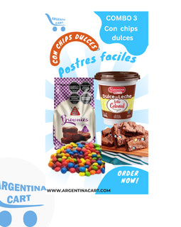 Combo 3 - Brownie con chips dulces - Postres faciles