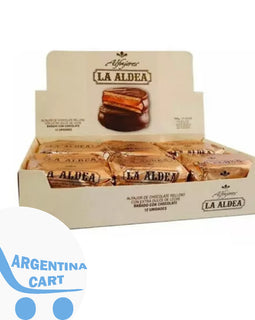 Alfajores La Aldea - 70% Cacao con Extra Dulce De Leche X 12 Unid.