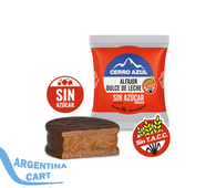 Alfajor CERRO AZUL chocolate relleno con dulce de leche - SIN AZUCAR - SIN TACC -