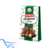 Avellanas con chocolate Georgalos caja 100 g.
