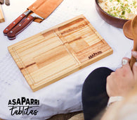 Plato madera Tablita Asaparri x 4 unid