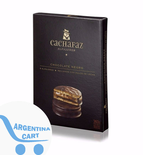 Cachafaz - Alfajor de Chocolate Negro (Caja x 6)