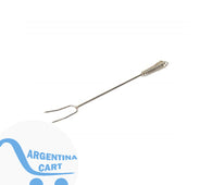 TENEDOR PARRILLERO CROMADO LARGO DE 45CM