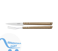 Tramontina Cuchillo y Tenedor Parrilleros de 47cm. De largo Acero y Madera