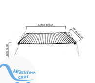 Parrilla Portatil Plegable Enlosada C/Manijas de 60x40cm.