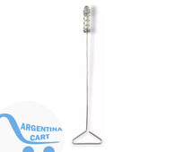 Atizador Parrillero Cromado Largo de 65cm.